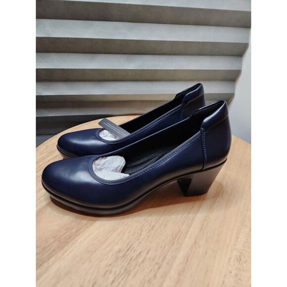 Athlefit Women’s Slip‑On Heels | Blue Dress Shoes | Size 8.5 - Picture 5 of 10